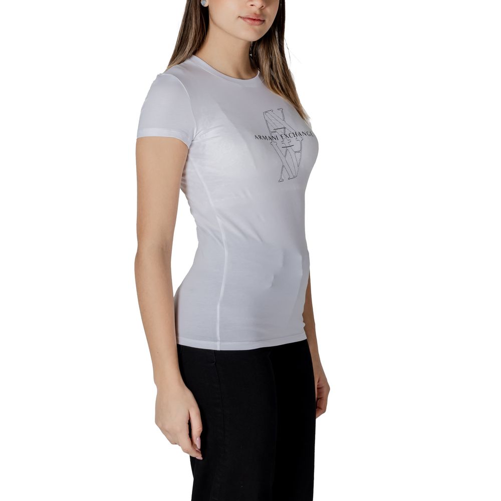 Armani Exchange T-Shirt aus weißer Baumwolle