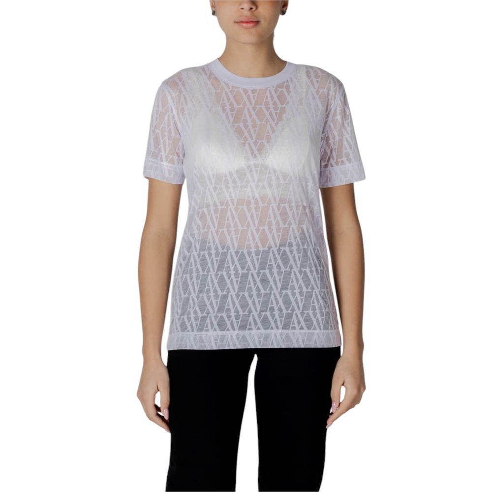 Armani Exchange T-Shirt aus weißem Polyester