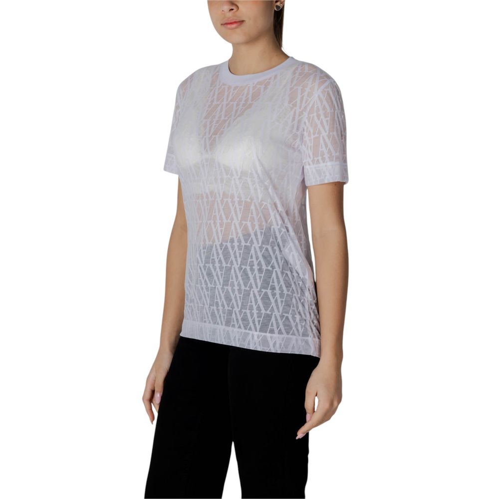 Armani Exchange T-Shirt aus weißem Polyester