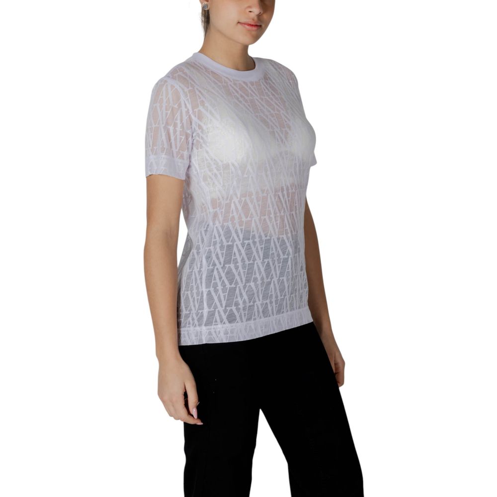 Armani Exchange T-Shirt aus weißem Polyester