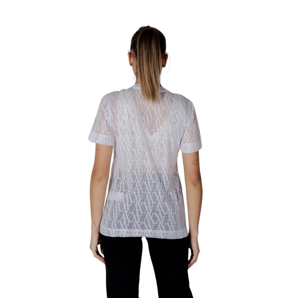 Armani Exchange T-Shirt aus weißem Polyester