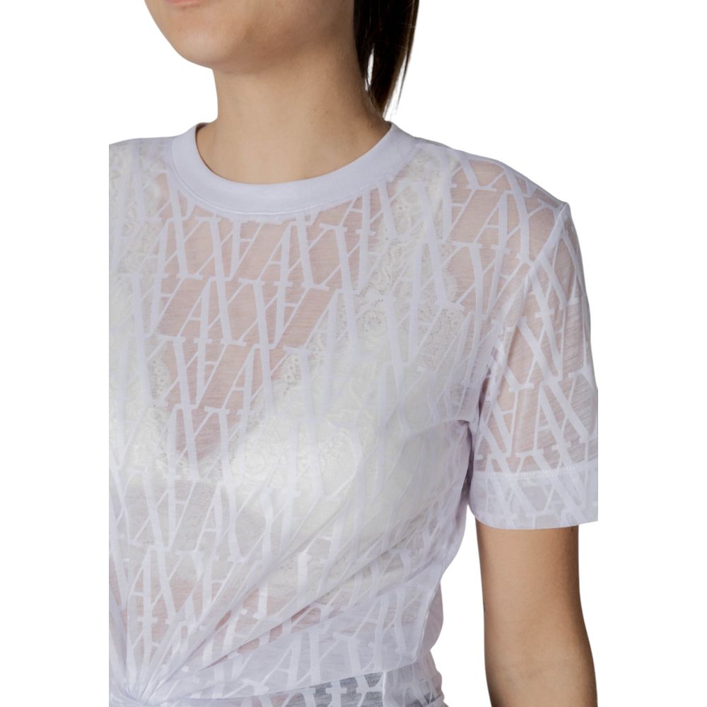 Armani Exchange T-Shirt aus weißem Polyester