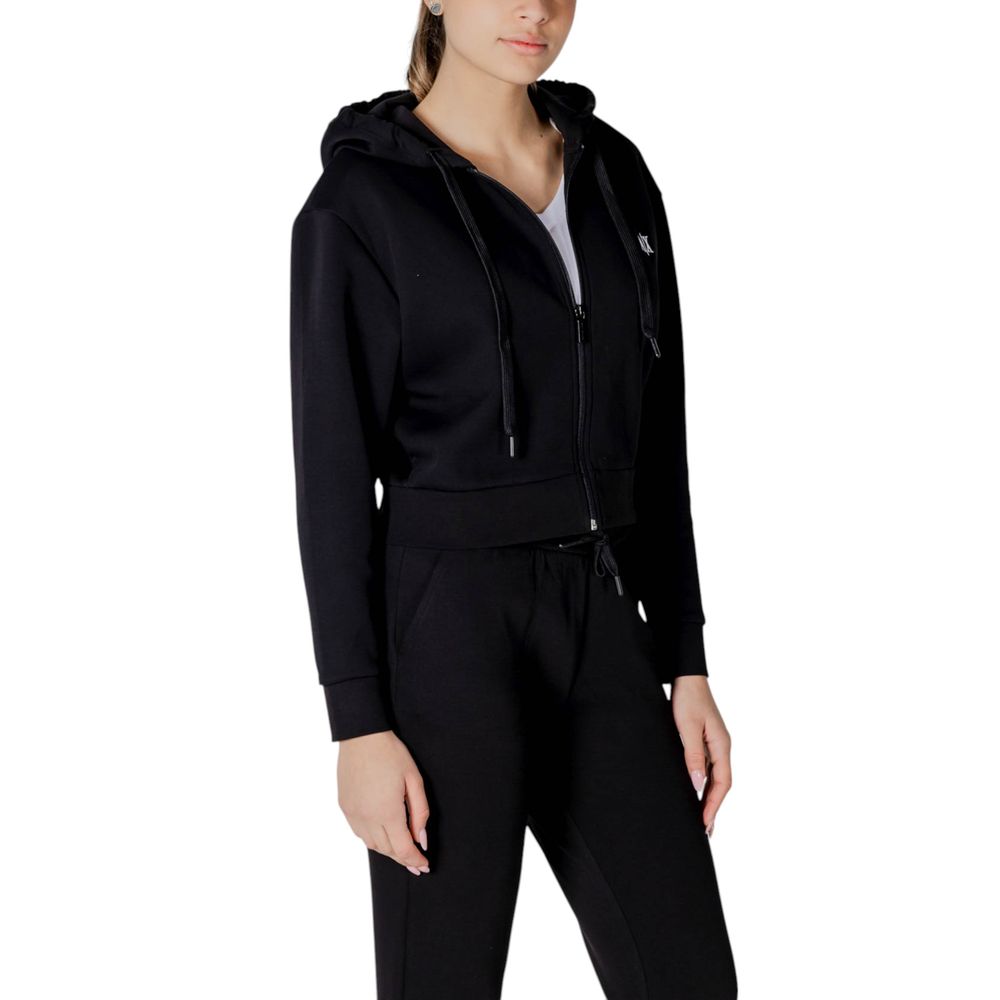 Armani Exchange Schwarzer Baumwoll-Kapuzenpulli