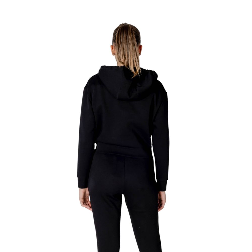 Armani Exchange Schwarzer Baumwoll-Kapuzenpulli