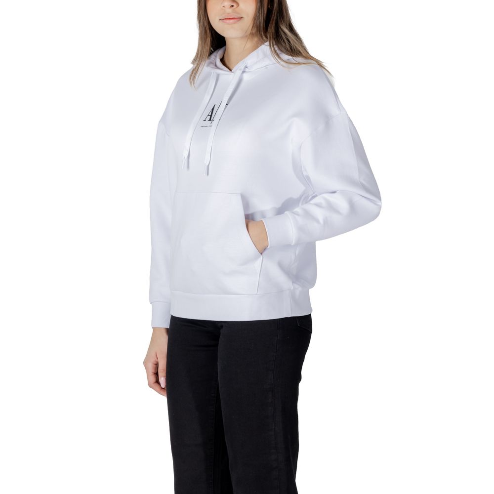 Armani Exchange Weißer Baumwoll-Kapuzenpulli