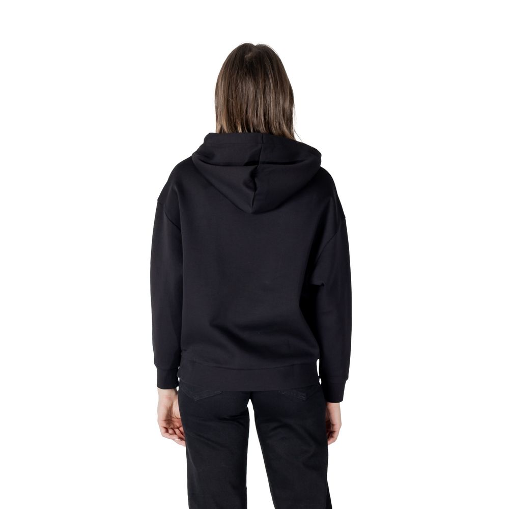 Armani Exchange Schwarzer Baumwoll-Kapuzenpulli