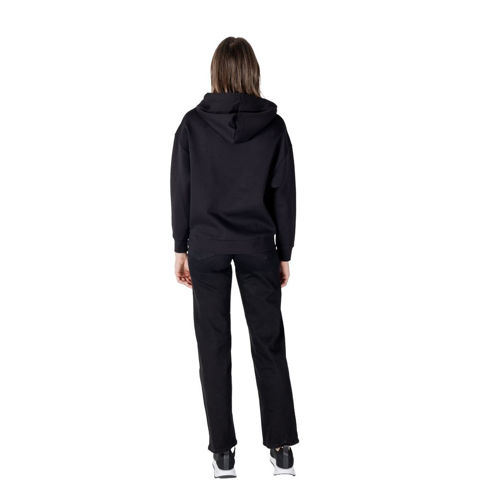 Armani Exchange Schwarzer Baumwoll-Kapuzenpulli