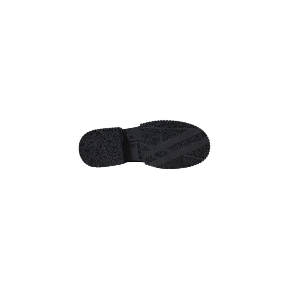 Armani Exchange Schwarze Lederplattform