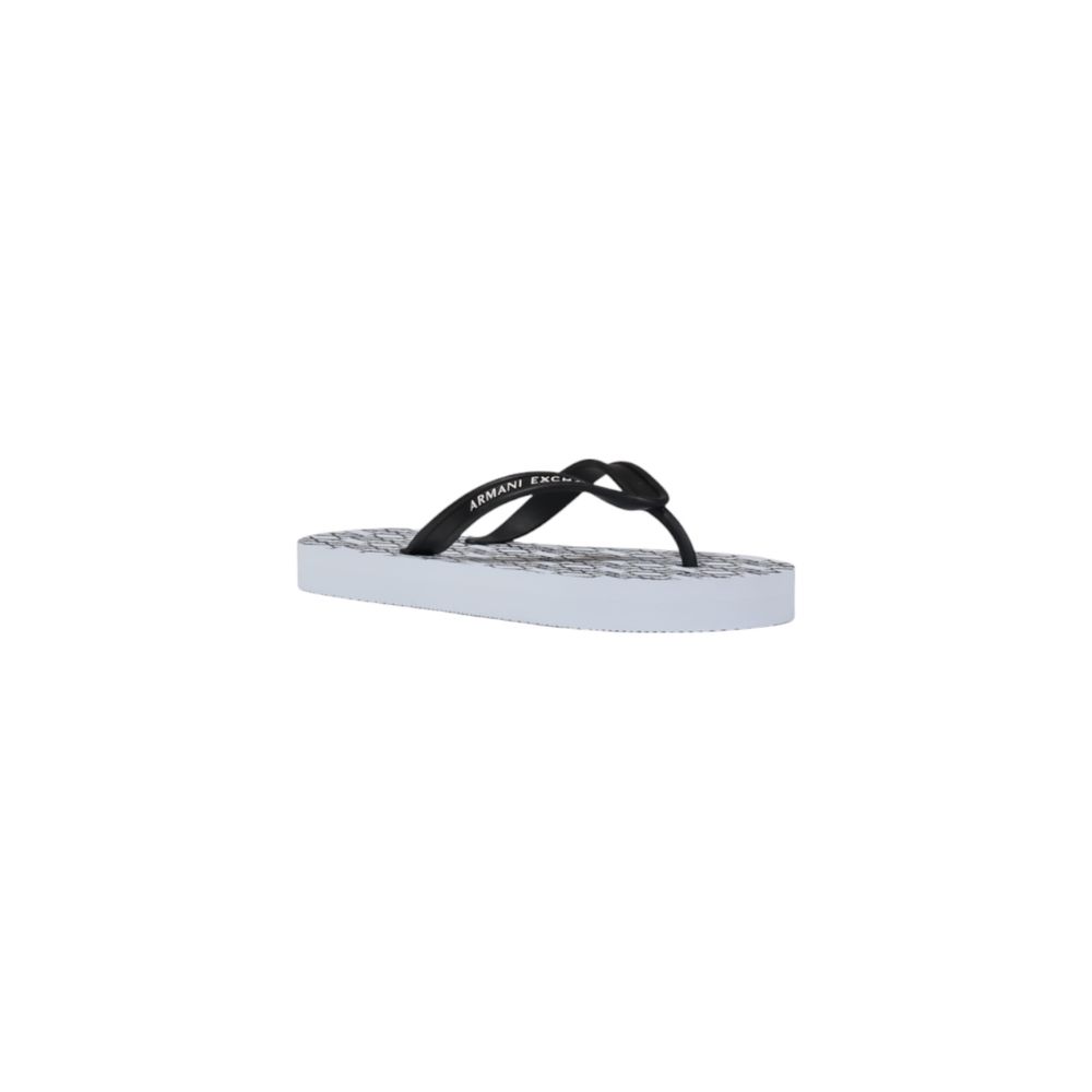 Armani Exchange Weiße Flip-Flop-Sandale aus Gummi