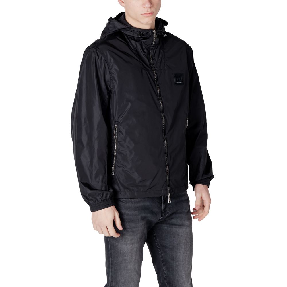 Armani Exchange Schwarze Polyamid-Jacken &amp