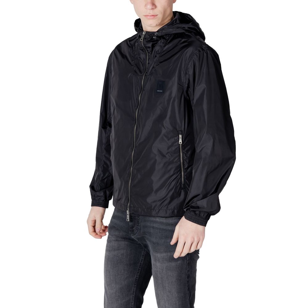 Armani Exchange Schwarze Polyamid-Jacken &amp