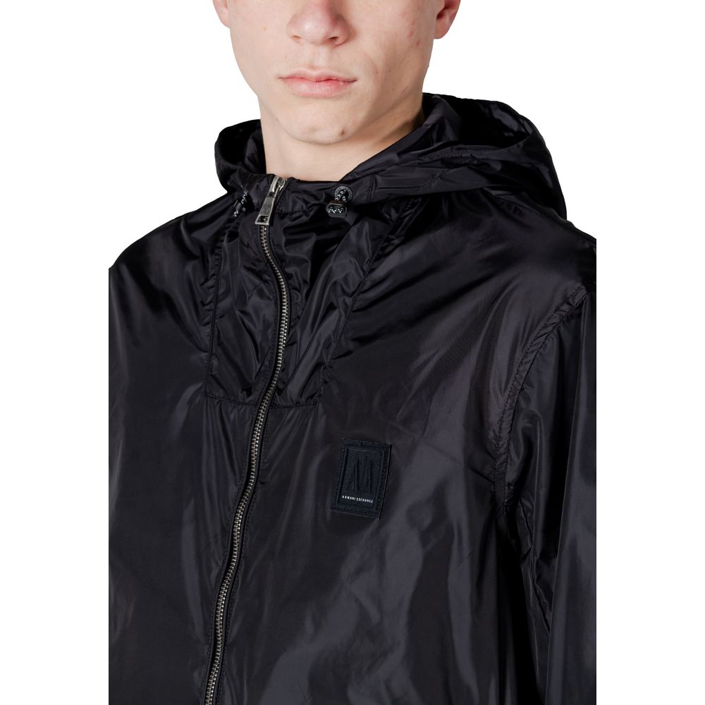 Armani Exchange Schwarze Polyamid-Jacken &amp