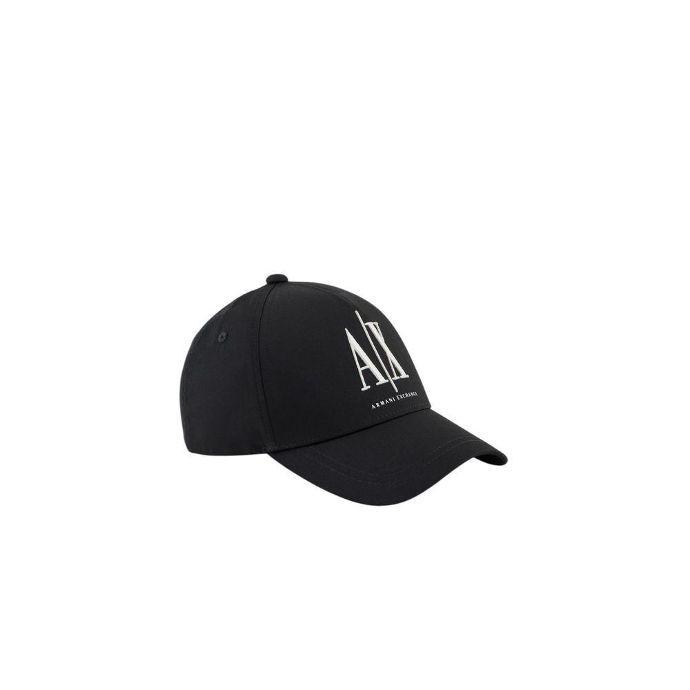 Armani Exchange Schwarze Baumwollmützen Baseballmütze