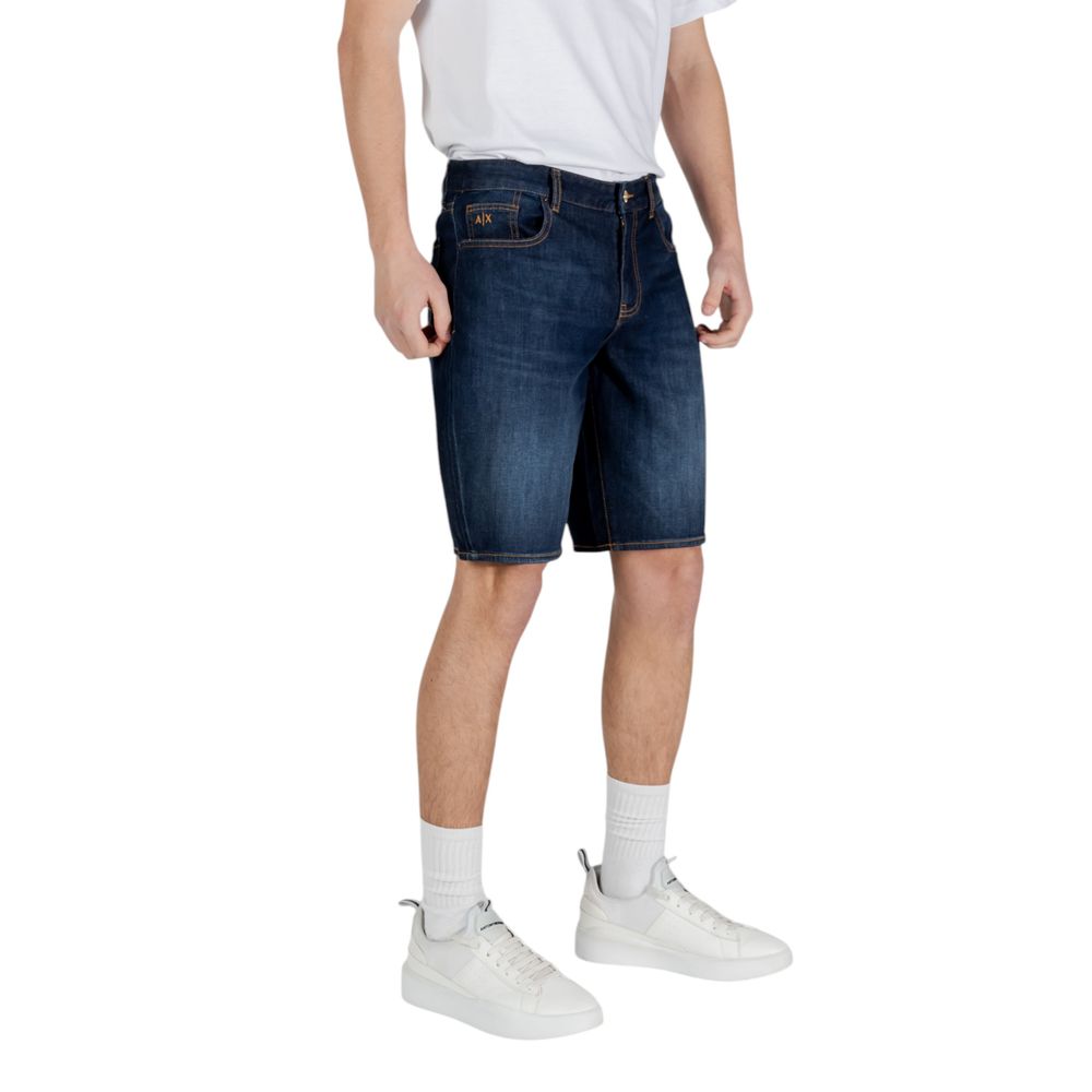 Armani Exchange Blaue Baumwoll-Bermudas