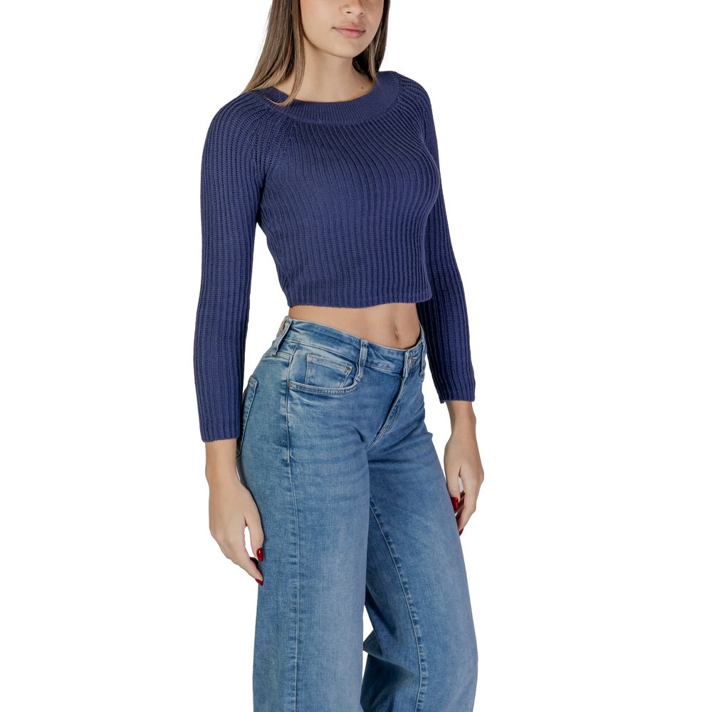 Jacqueline De Yong Hellblaues Marabou-Sweatshirt