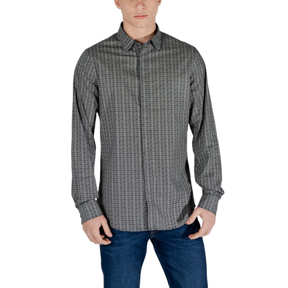 Armani Exchange Schwarzes Baumwollhemd