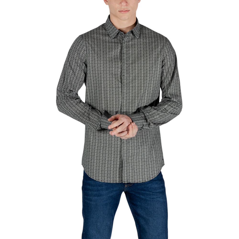 Armani Exchange Schwarzes Baumwollhemd