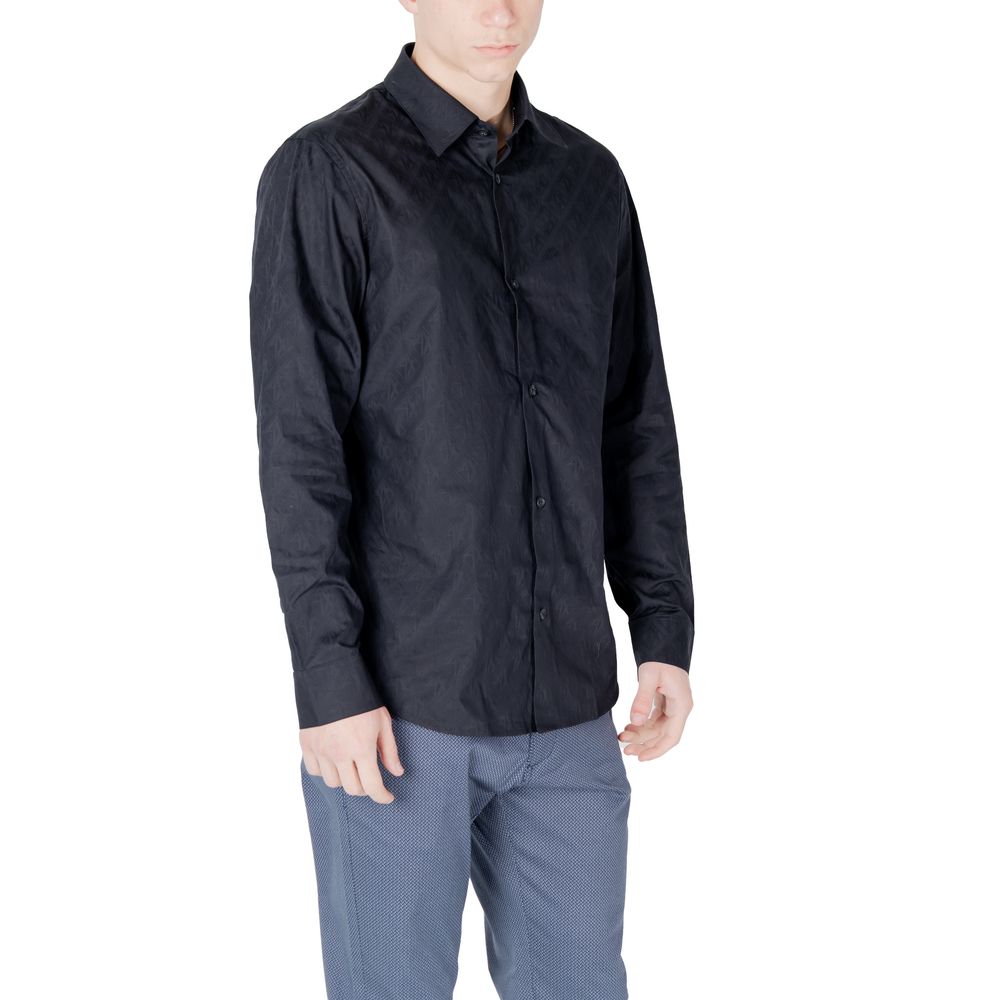 Armani Exchange Blaues Baumwollhemd