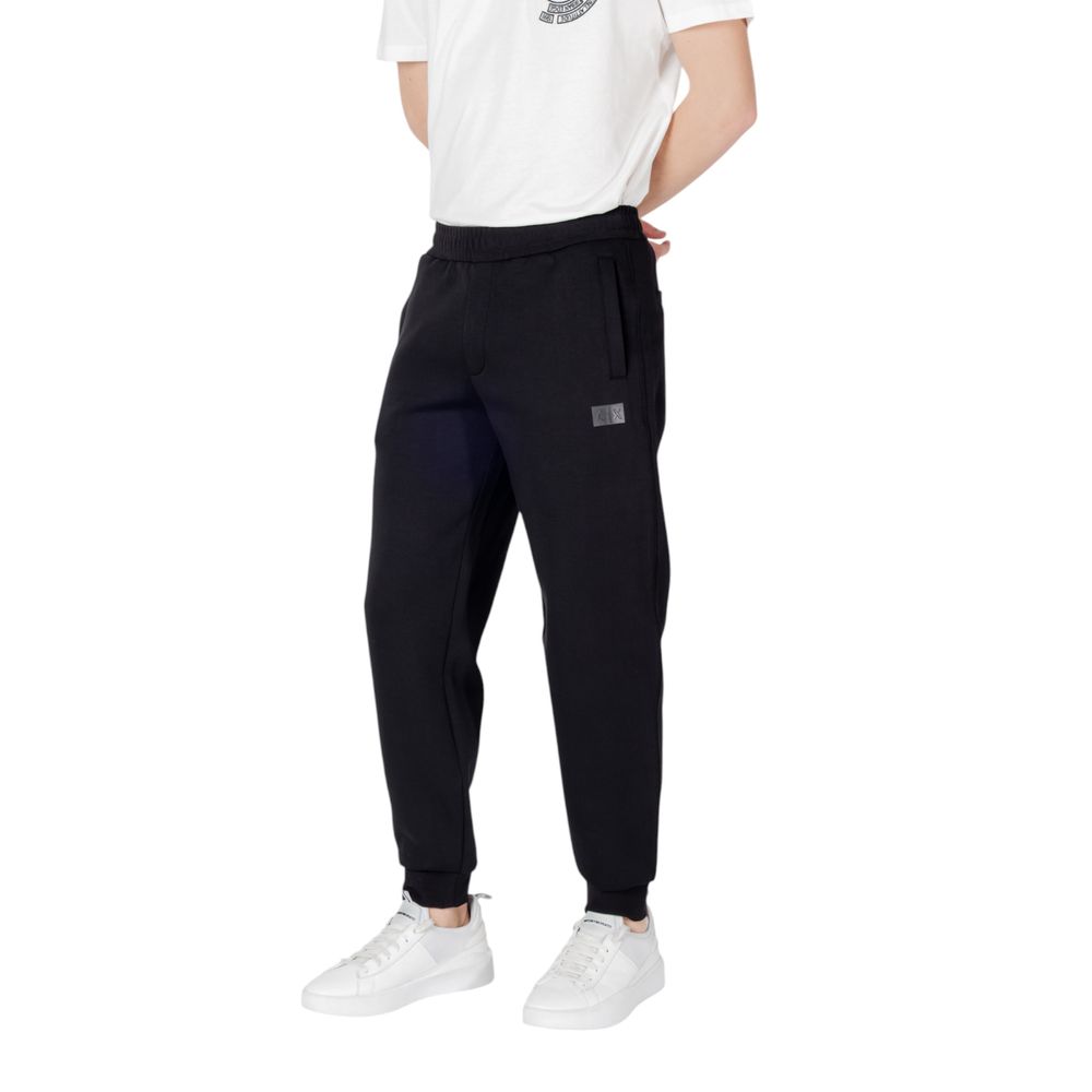 Armani Exchange Schwarze Baumwoll-Jogger Workout-Hose
