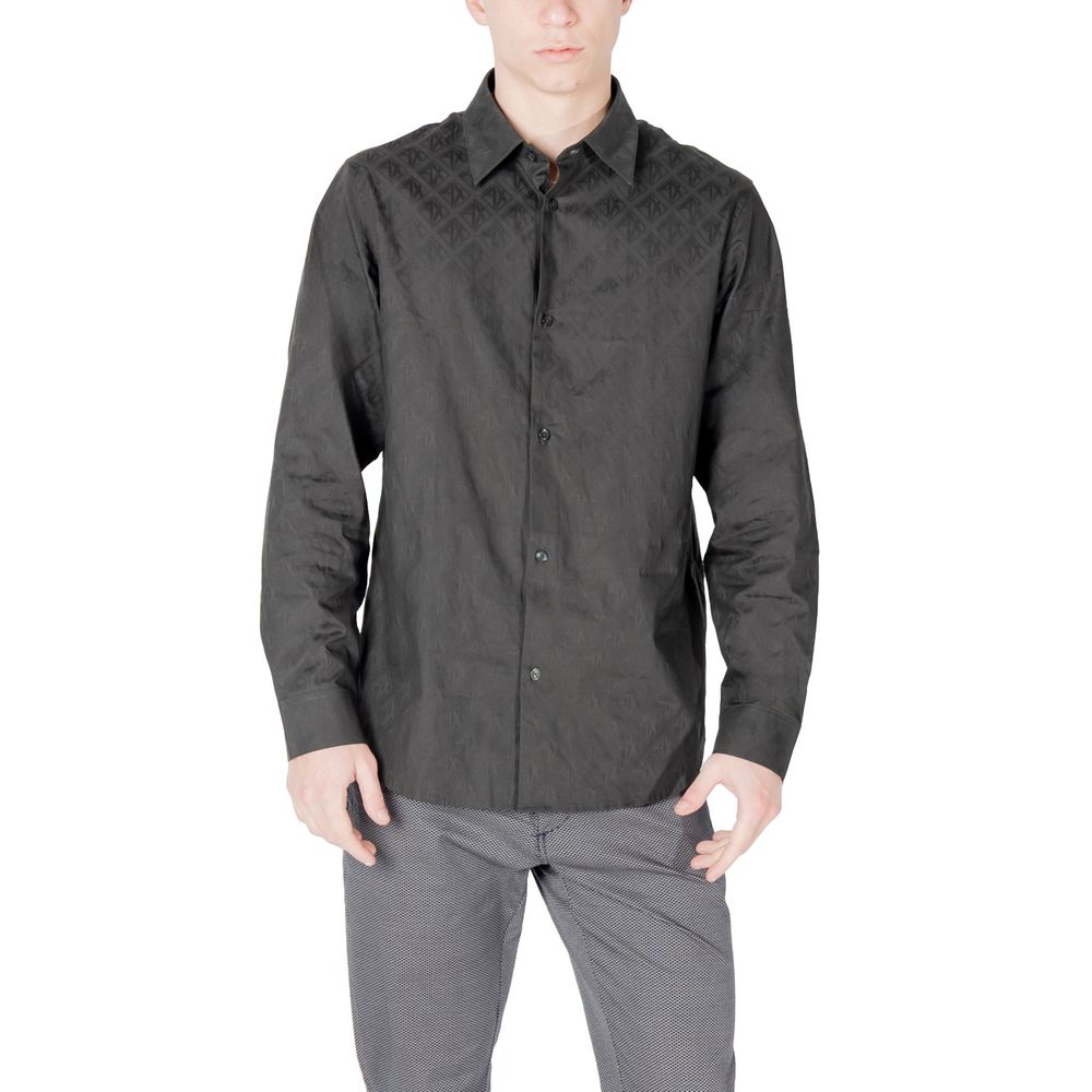 Armani Exchange Schwarzes Baumwollhemd