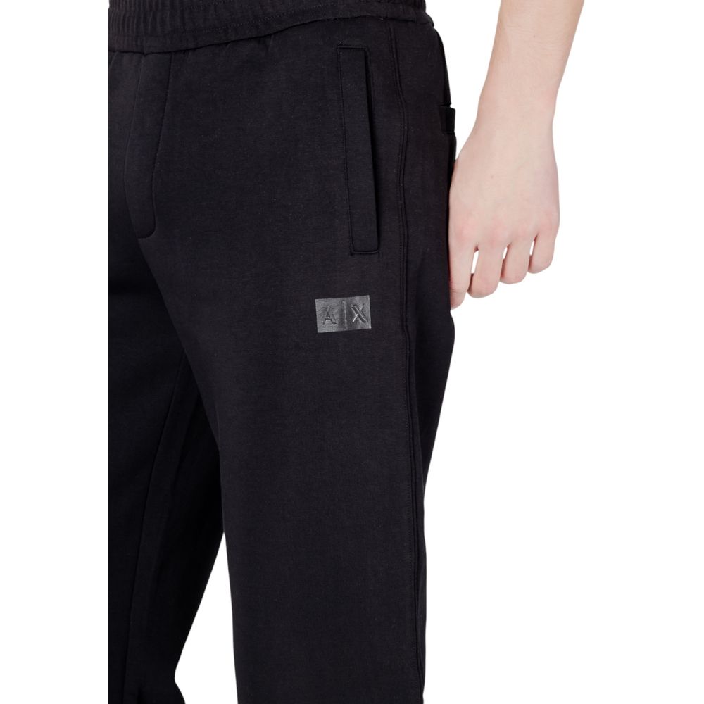 Armani Exchange Schwarze Baumwoll-Jogger Workout-Hose