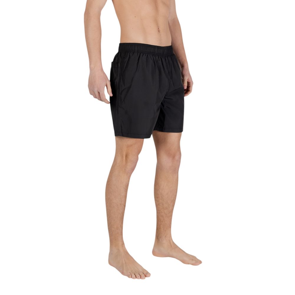 Armani Exchange Schwarze Polyester-Badeshorts