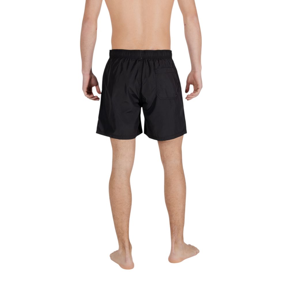 Armani Exchange Schwarze Polyester-Badeshorts
