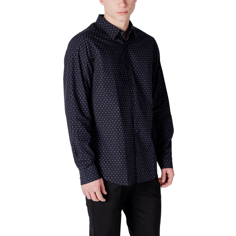 Armani Exchange Blaues Baumwollhemd