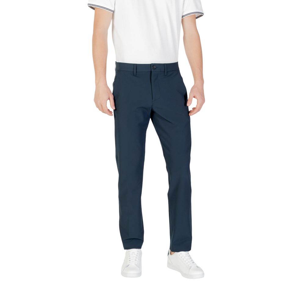Hugo Boss Blaue Polyester-Skinny-Hose