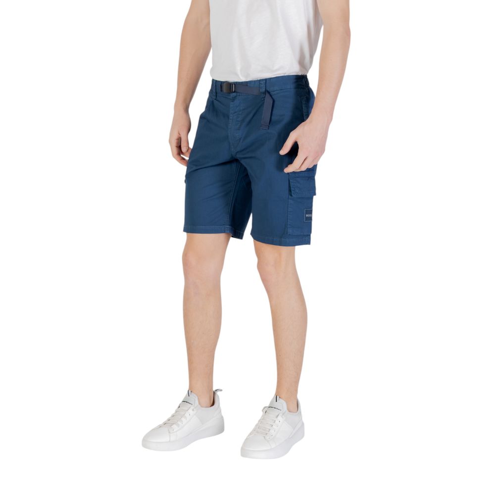 Hugo Boss Blaue Baumwoll-Bermudas
