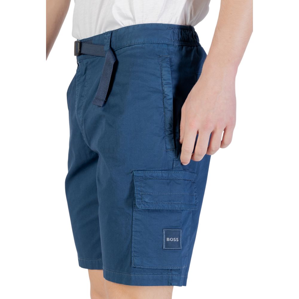 Hugo Boss Blaue Baumwoll-Bermudas