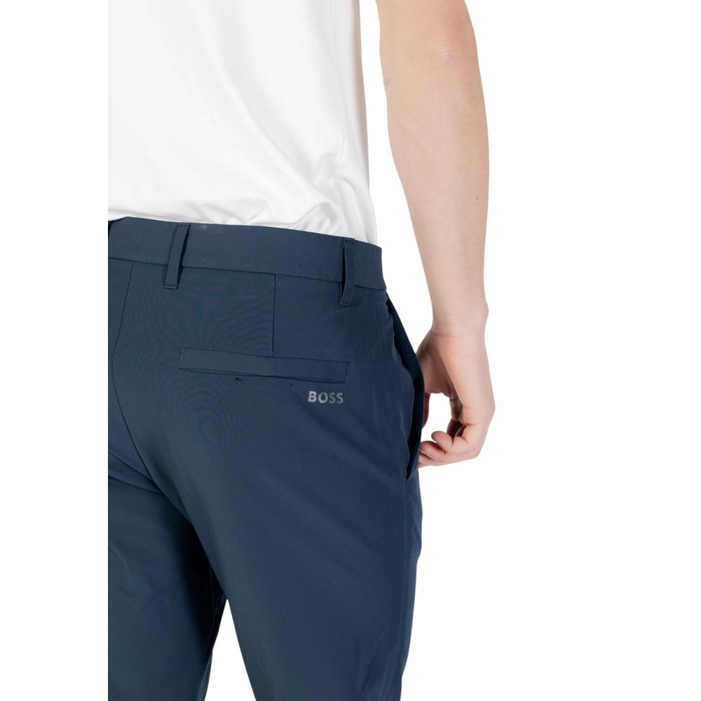Hugo Boss Blaue Polyester-Skinny-Hose