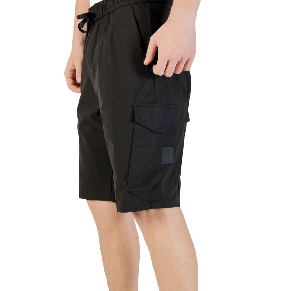 Hugo Boss Schwarze Polyester-Bermudas