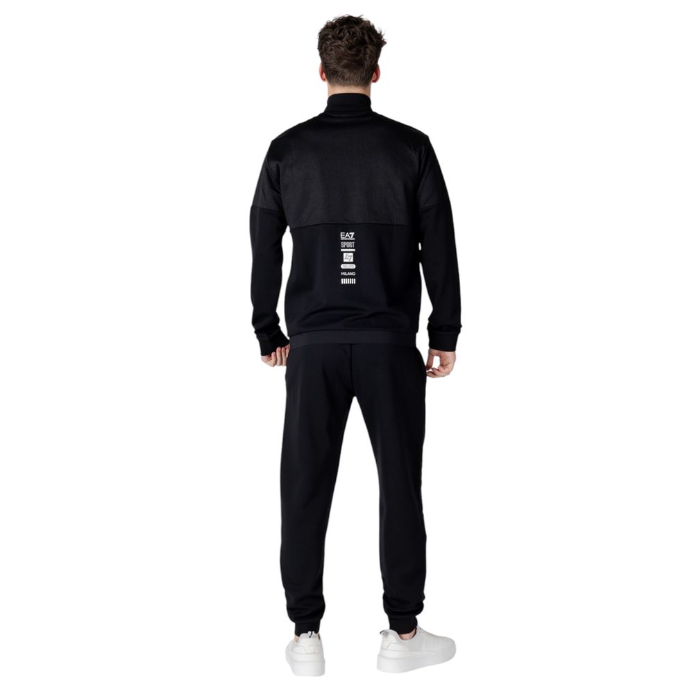 EA7 Emporio Armani Schwarzer Baumwoll-Sweatuit