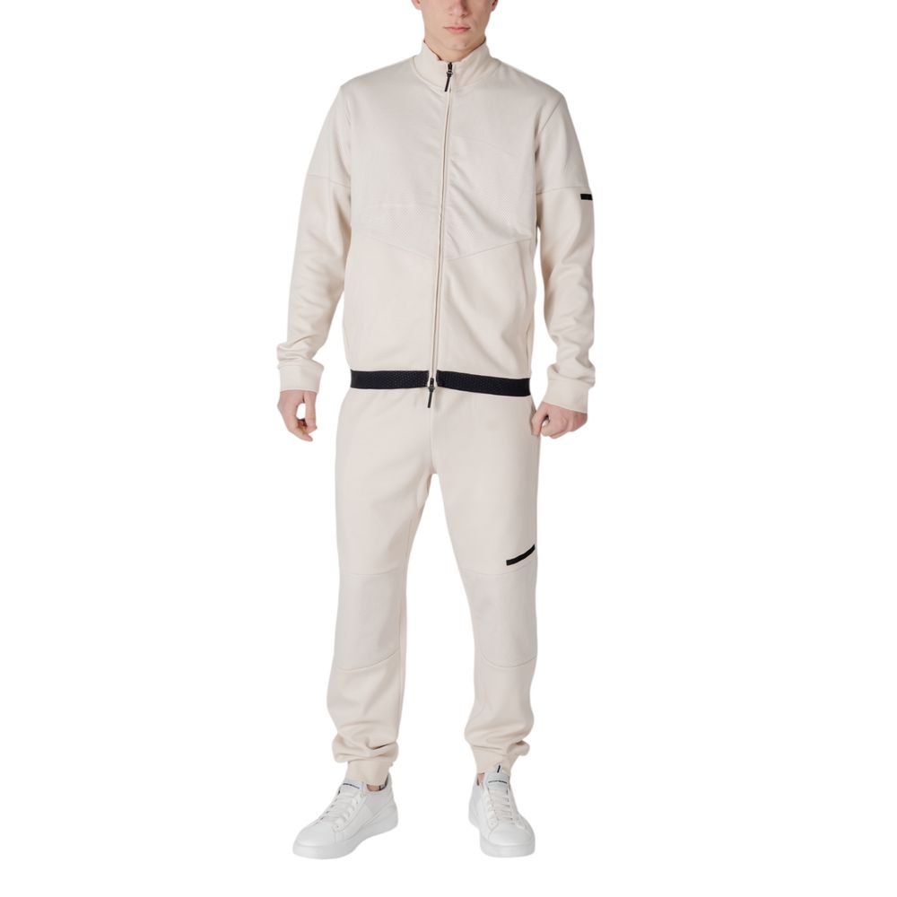 EA7 Emporio Armani Beigefarbener Baumwoll-Sweatuit