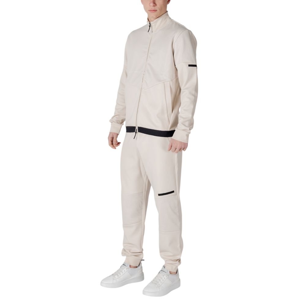 EA7 Emporio Armani Beigefarbener Baumwoll-Sweatuit
