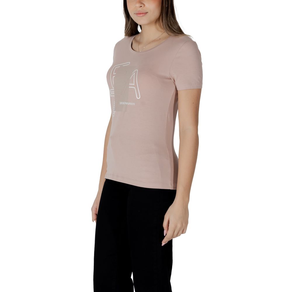 EA7 Emporio Armani Rosa T-Shirt aus Baumwolle