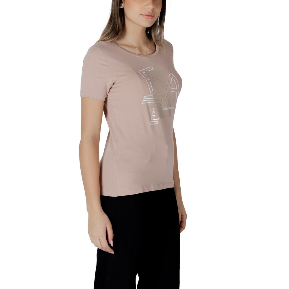 EA7 Emporio Armani Rosa T-Shirt aus Baumwolle