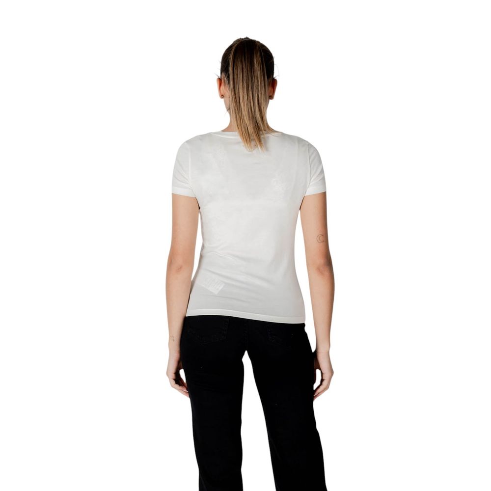 EA7 Emporio Armani Cremefarbenes Modal-T-Shirt