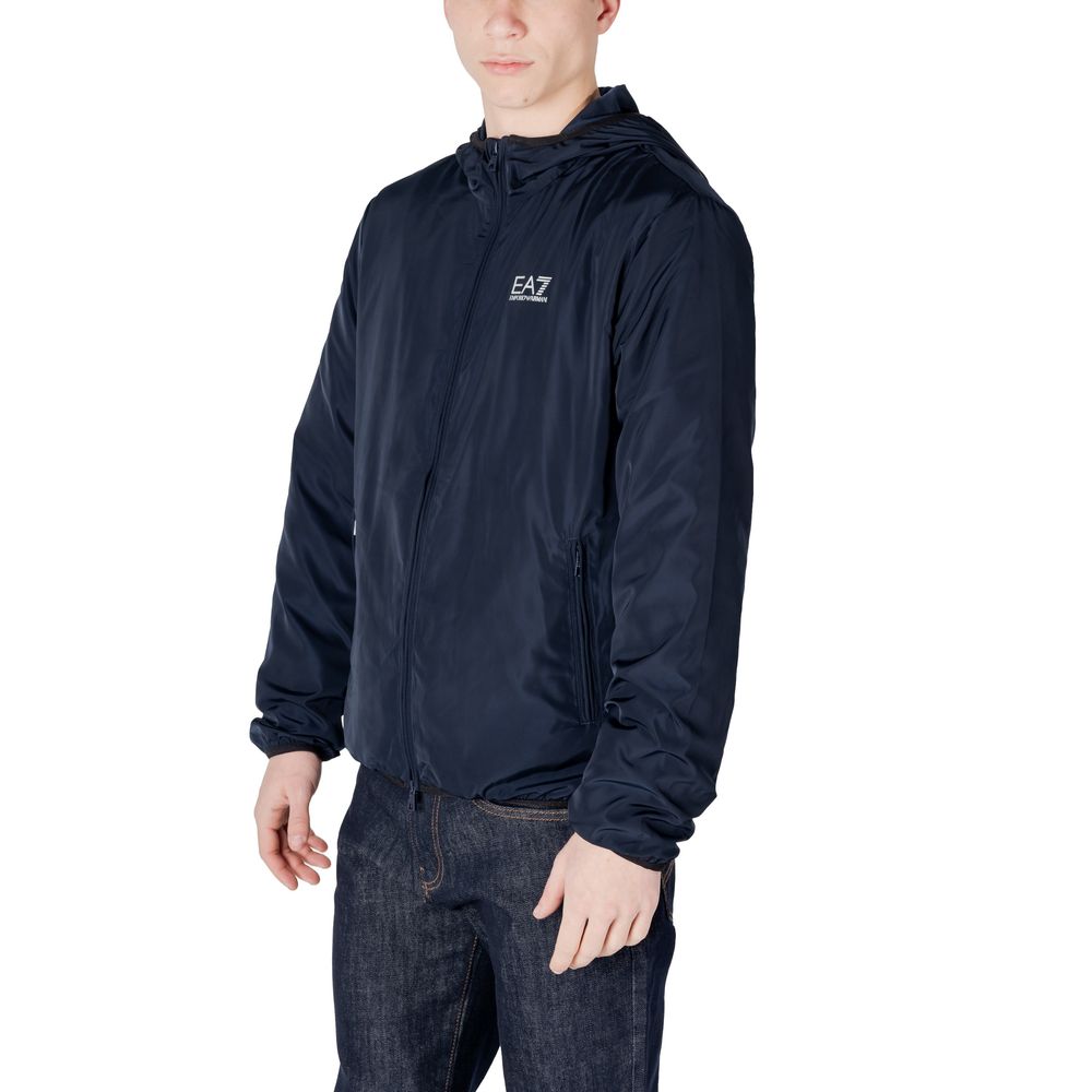 EA7 Emporio Armani Blaue Polyesterjacken &amp