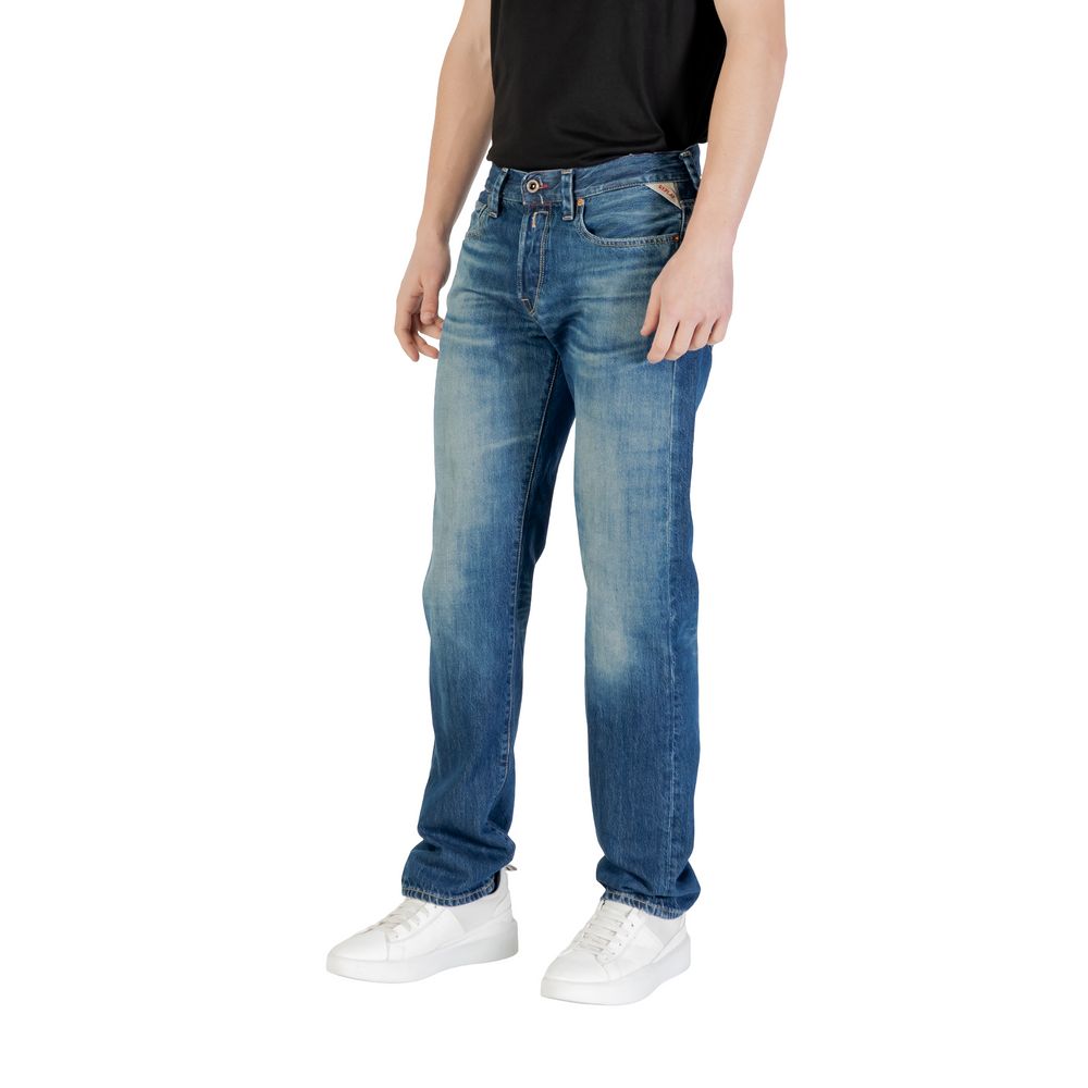 Replay Relaxed Fit Jeans aus blauer Baumwolle