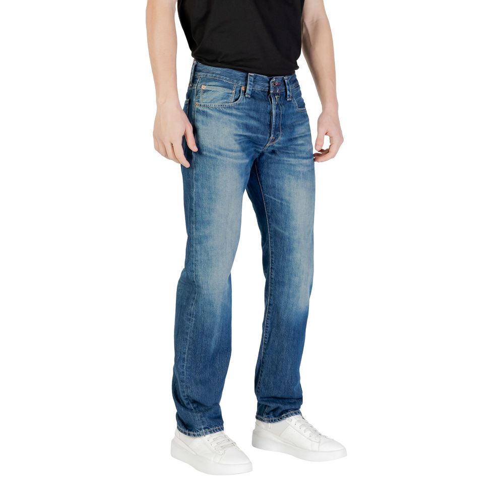Replay Relaxed Fit Jeans aus blauer Baumwolle
