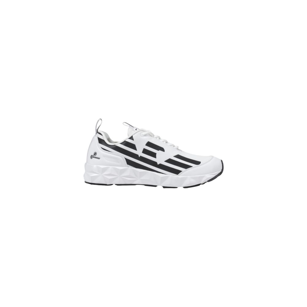 EA7 Emporio Armani Schwarzer und weißer Polyester-Sneaker