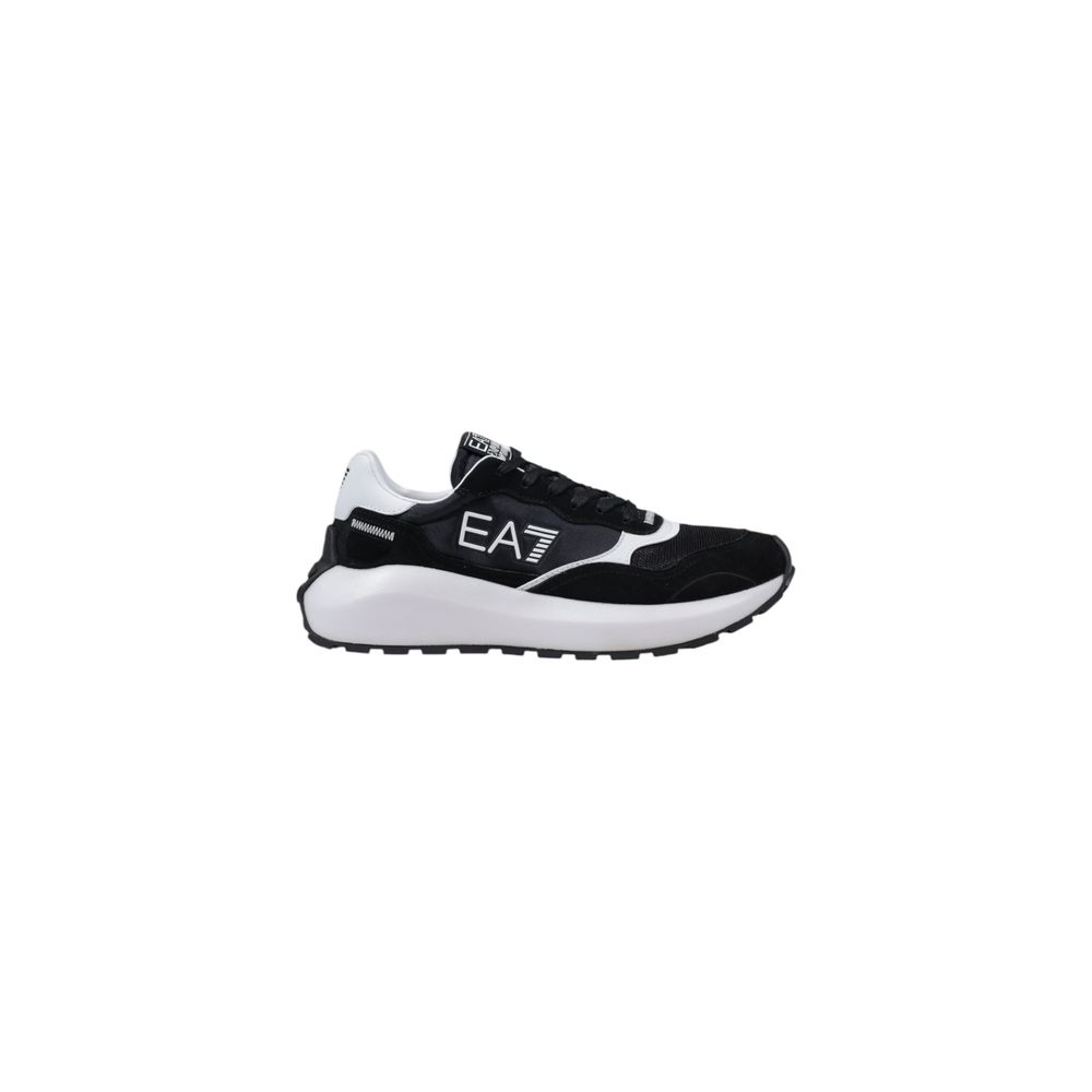 EA7 Emporio Armani Schwarzer und weißer Polyamid-Sneaker