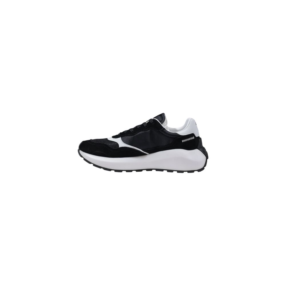 EA7 Emporio Armani Schwarzer und weißer Polyamid-Sneaker