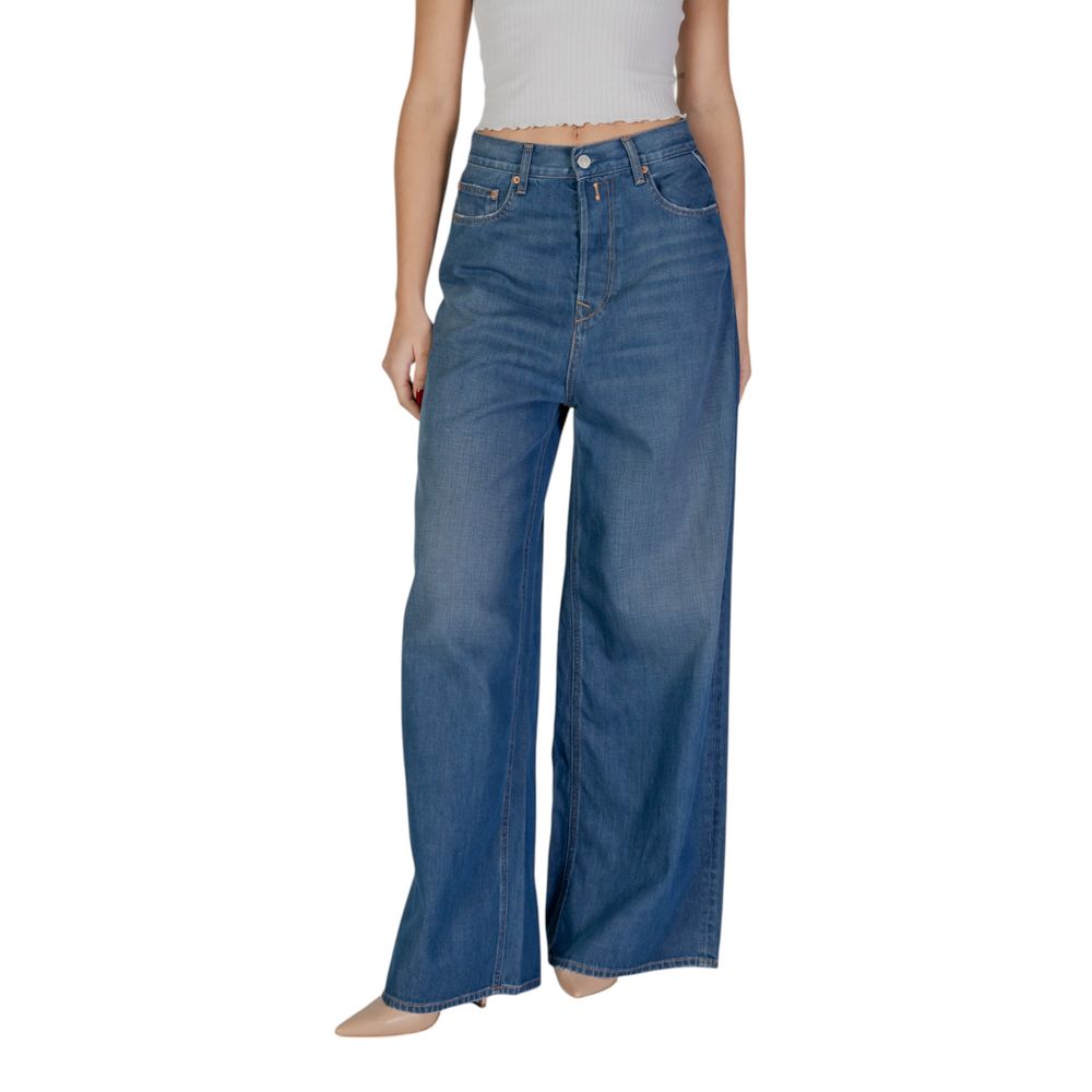 Replay Blaue Bootcut-Jeans aus Baumwolle