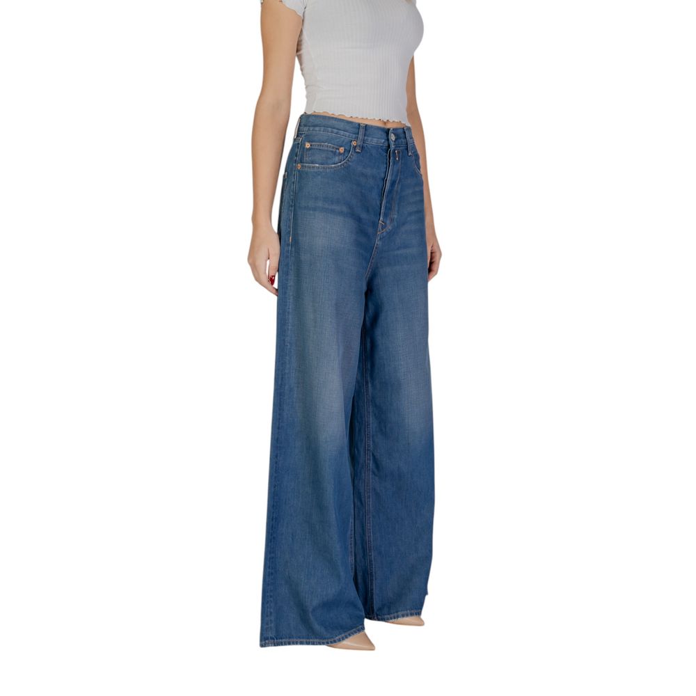 Replay Blaue Bootcut-Jeans aus Baumwolle