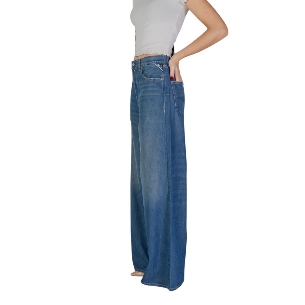 Replay Blaue Bootcut-Jeans aus Baumwolle