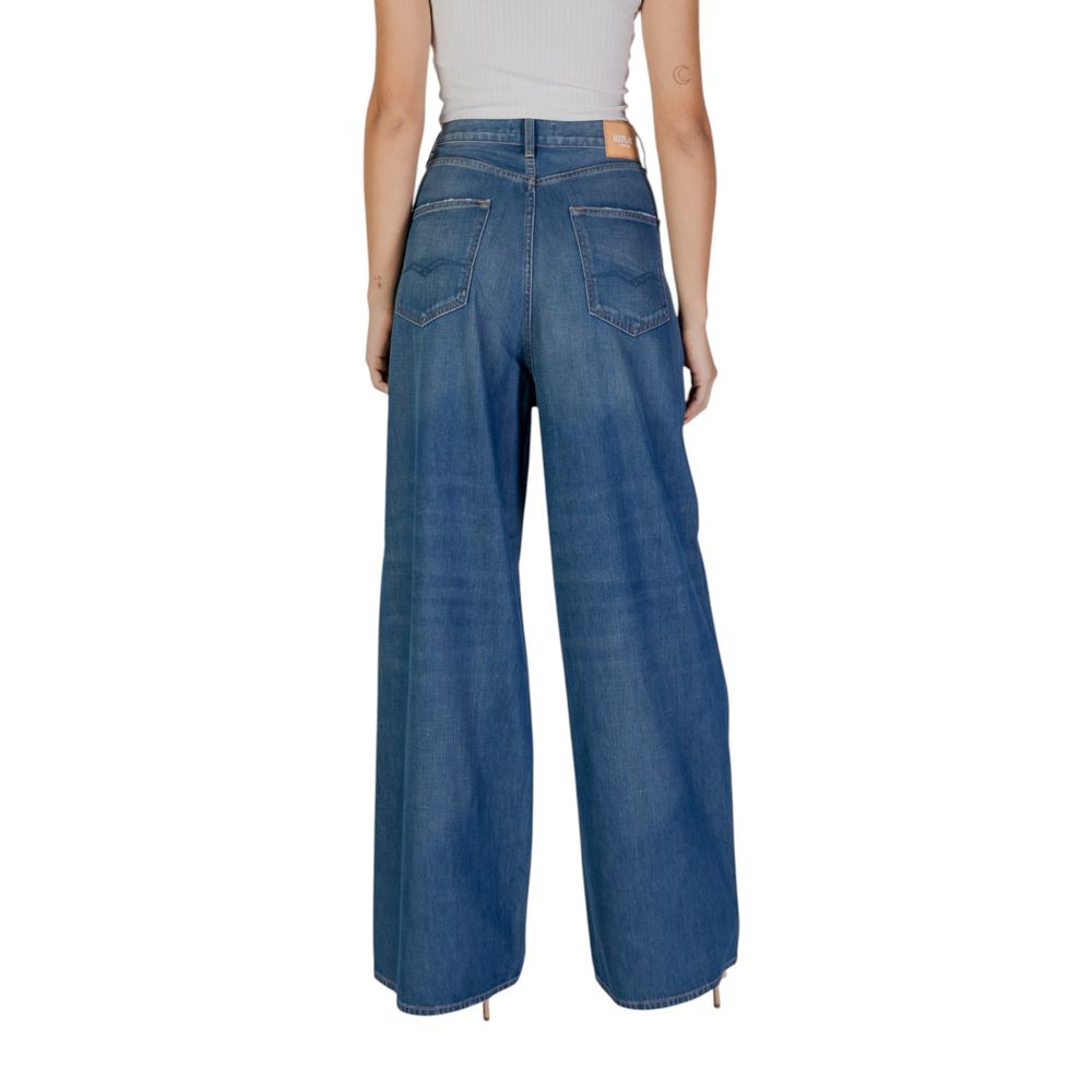 Replay Blaue Bootcut-Jeans aus Baumwolle