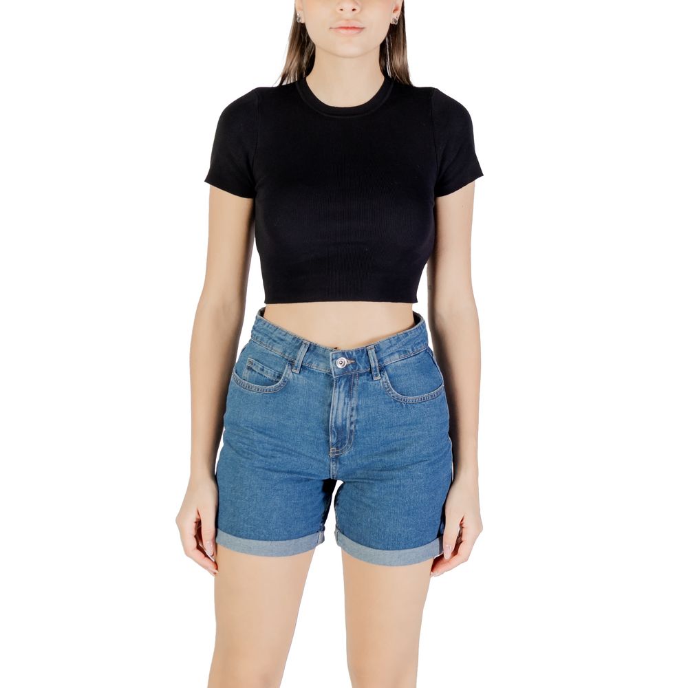 Jacqueline De Yong Schwarzer Viskose-Pullover